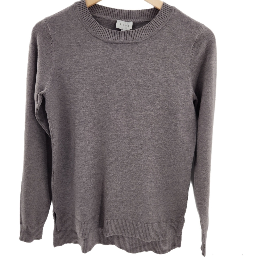 Raya Gray Lightweight Long Sleeve Knit Sweater Womens Size Small